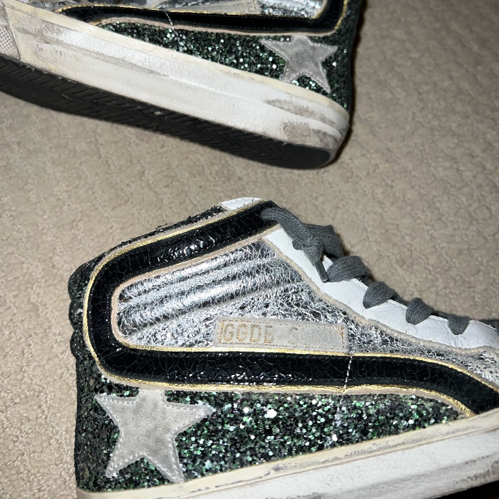 Golden goose glitter slide sneaker 38